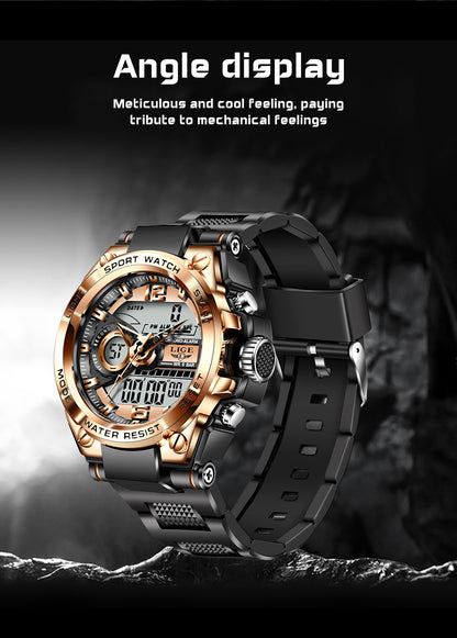 Dual Display Quartz Digital Watch - All-New Design, Luminous, Waterproof Wristwatch