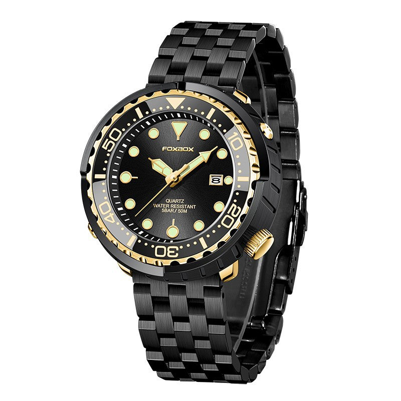 Men's Quartz Business Watch - Luminous, Calendar, 30M Waterproof